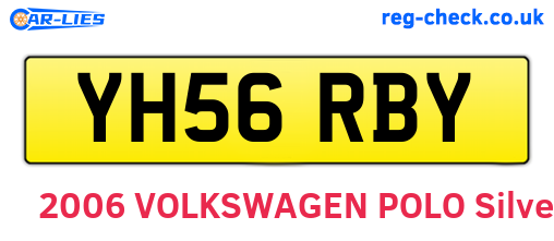 YH56RBY are the vehicle registration plates.