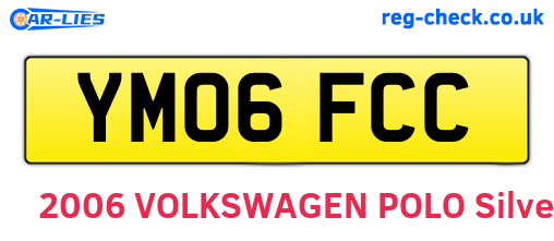 YM06FCC are the vehicle registration plates.