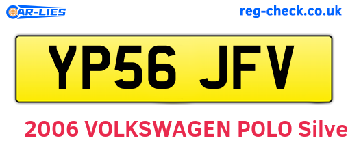 YP56JFV are the vehicle registration plates.