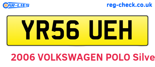 YR56UEH are the vehicle registration plates.