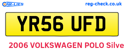YR56UFD are the vehicle registration plates.