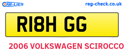 R18HGG are the vehicle registration plates.