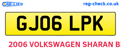 GJ06LPK are the vehicle registration plates.