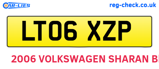 LT06XZP are the vehicle registration plates.