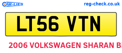 LT56VTN are the vehicle registration plates.