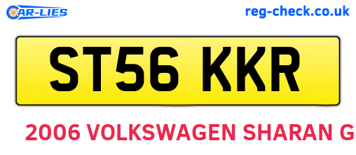 ST56KKR are the vehicle registration plates.