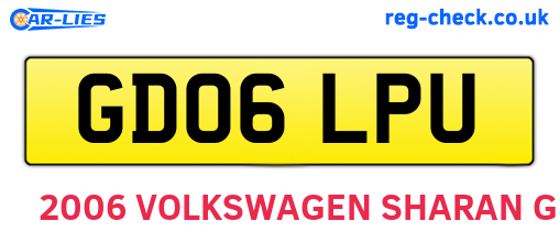 GD06LPU are the vehicle registration plates.