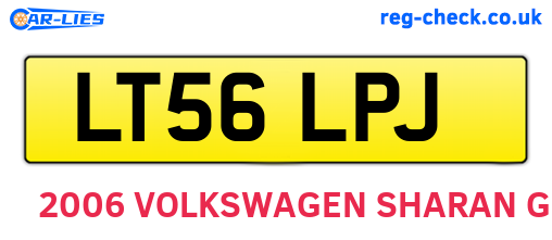 LT56LPJ are the vehicle registration plates.