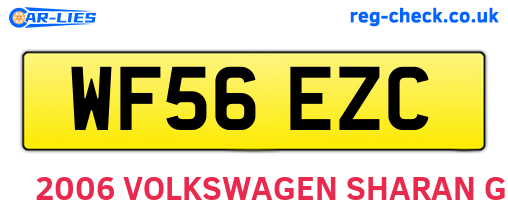 WF56EZC are the vehicle registration plates.