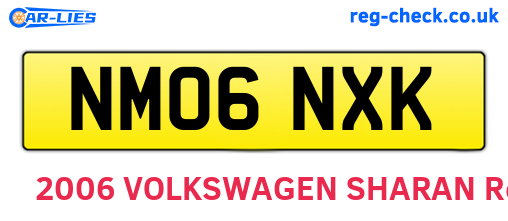 NM06NXK are the vehicle registration plates.