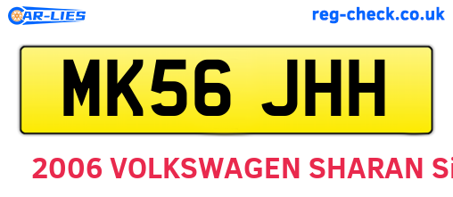 MK56JHH are the vehicle registration plates.