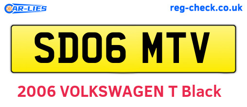 SD06MTV are the vehicle registration plates.