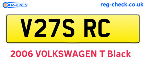 V27SRC are the vehicle registration plates.