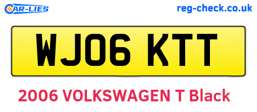 WJ06KTT are the vehicle registration plates.