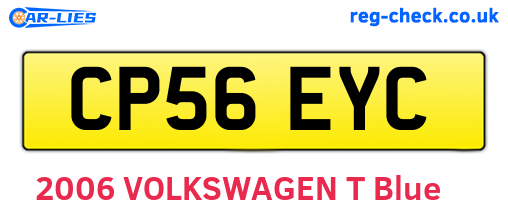 CP56EYC are the vehicle registration plates.