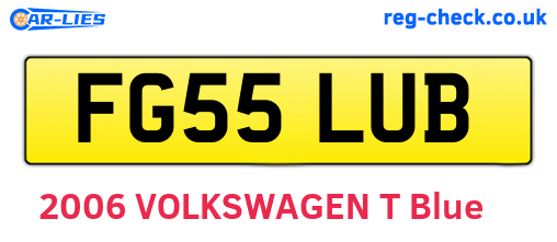FG55LUB are the vehicle registration plates.