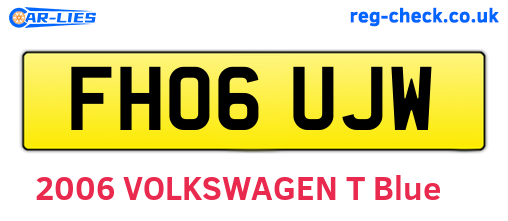 FH06UJW are the vehicle registration plates.