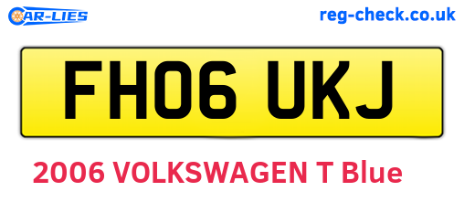 FH06UKJ are the vehicle registration plates.
