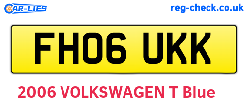 FH06UKK are the vehicle registration plates.