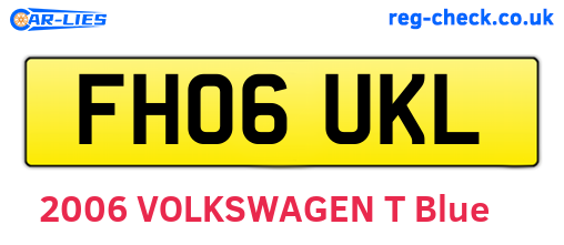 FH06UKL are the vehicle registration plates.