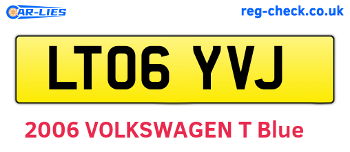 LT06YVJ are the vehicle registration plates.