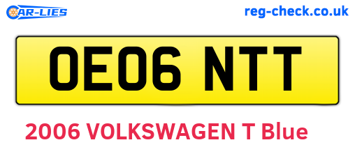 OE06NTT are the vehicle registration plates.