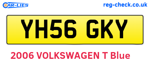 YH56GKY are the vehicle registration plates.