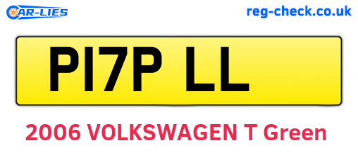 P17PLL are the vehicle registration plates.