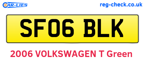 SF06BLK are the vehicle registration plates.