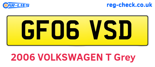 GF06VSD are the vehicle registration plates.