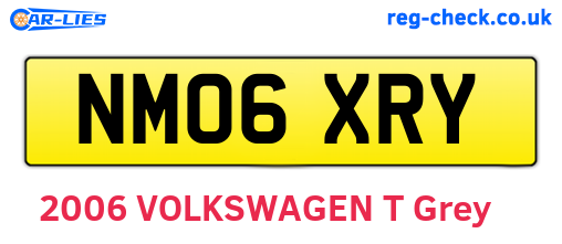 NM06XRY are the vehicle registration plates.