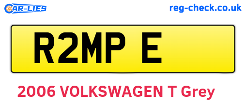 R2MPE are the vehicle registration plates.