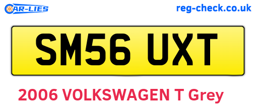 SM56UXT are the vehicle registration plates.