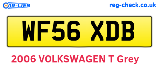 WF56XDB are the vehicle registration plates.