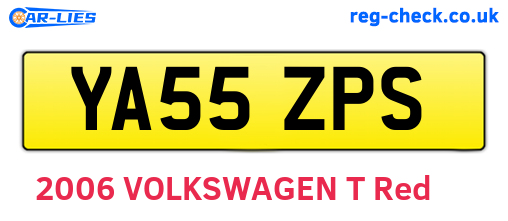 YA55ZPS are the vehicle registration plates.