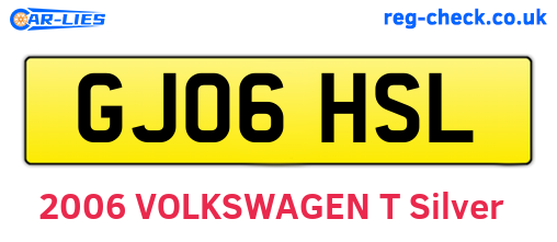 GJ06HSL are the vehicle registration plates.