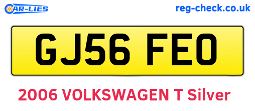 GJ56FEO are the vehicle registration plates.