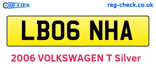 LB06NHA are the vehicle registration plates.