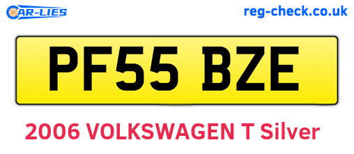 PF55BZE are the vehicle registration plates.