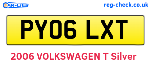 PY06LXT are the vehicle registration plates.