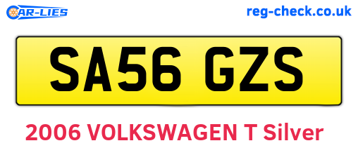 SA56GZS are the vehicle registration plates.