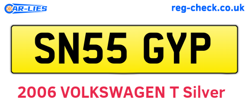 SN55GYP are the vehicle registration plates.