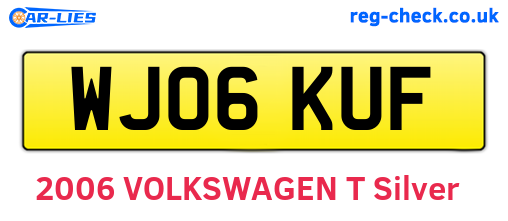 WJ06KUF are the vehicle registration plates.