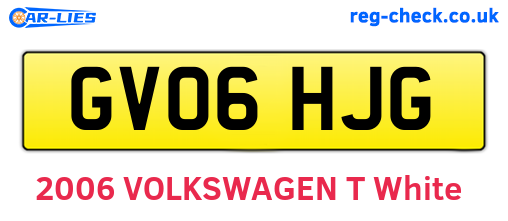 GV06HJG are the vehicle registration plates.