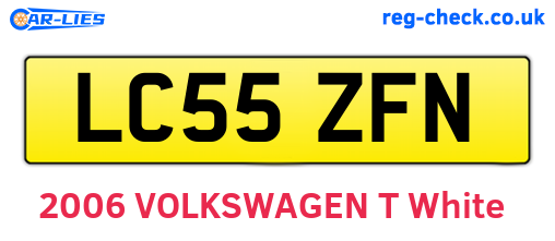 LC55ZFN are the vehicle registration plates.