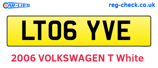 LT06YVE are the vehicle registration plates.