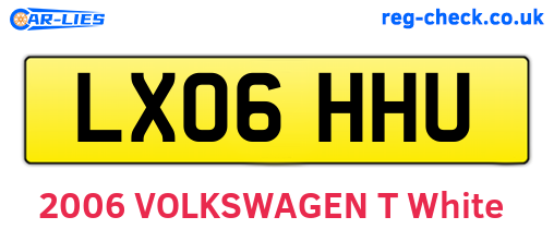 LX06HHU are the vehicle registration plates.