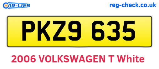 PKZ9635 are the vehicle registration plates.