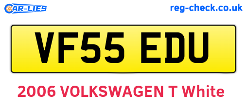 VF55EDU are the vehicle registration plates.
