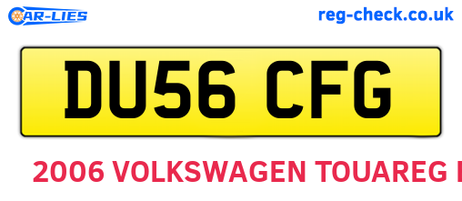 DU56CFG are the vehicle registration plates.
